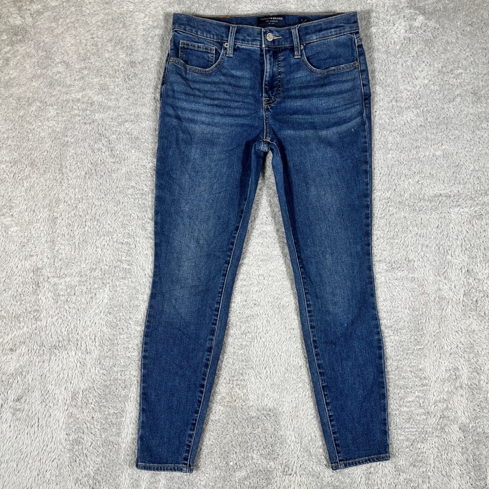 Lucky Brand Ava Skinny Jeans Womens 6/28 Blue Mid Rise Stretch Denim 7WP10929U5